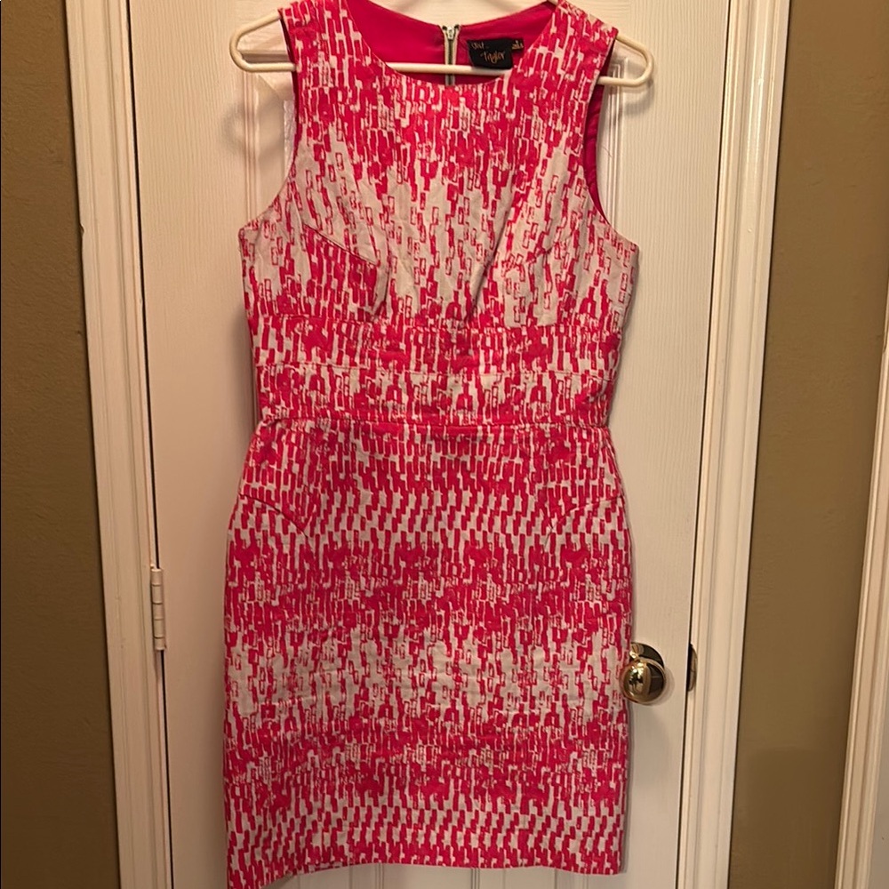 Stylish Pink and White Women's Dress